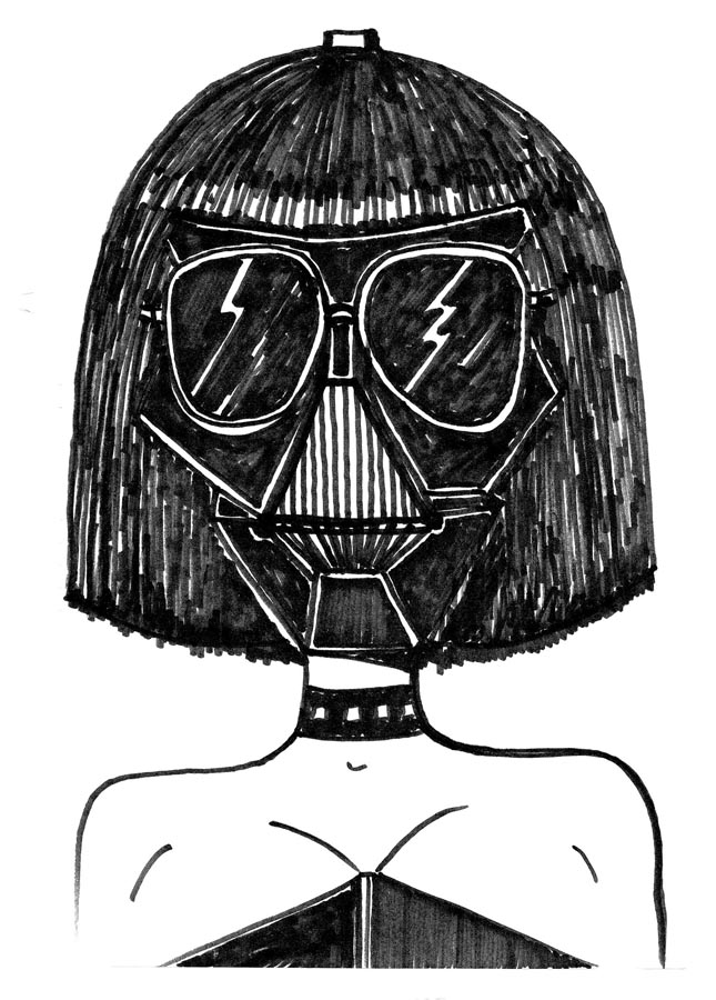 »Maria Vader«, Technik: Tuschezeichnung